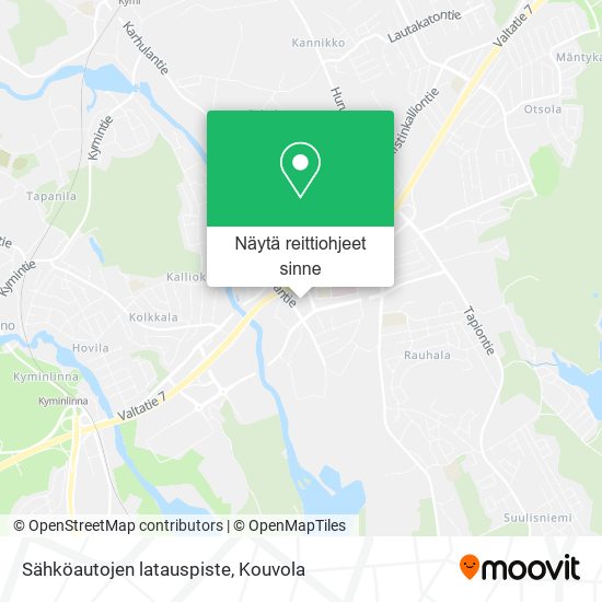 Sähköautojen latauspiste kartta