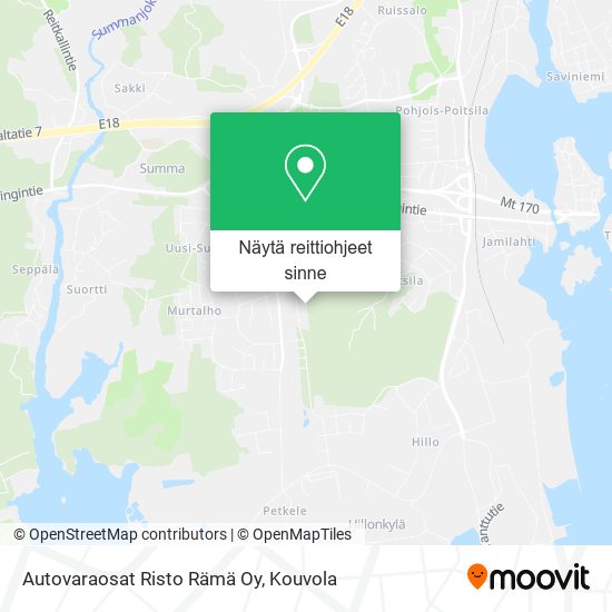 Autovaraosat Risto Rämä Oy kartta
