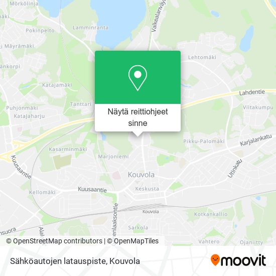 Sähköautojen latauspiste kartta