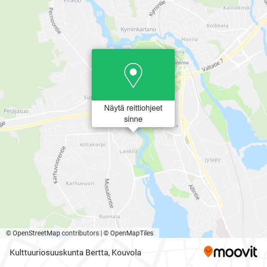 Kulttuuriosuuskunta Bertta kartta