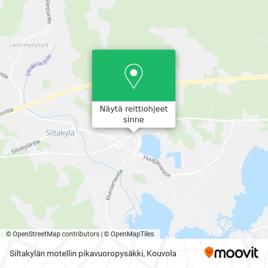 Siltakylän motellin pikavuoropysäkki kartta