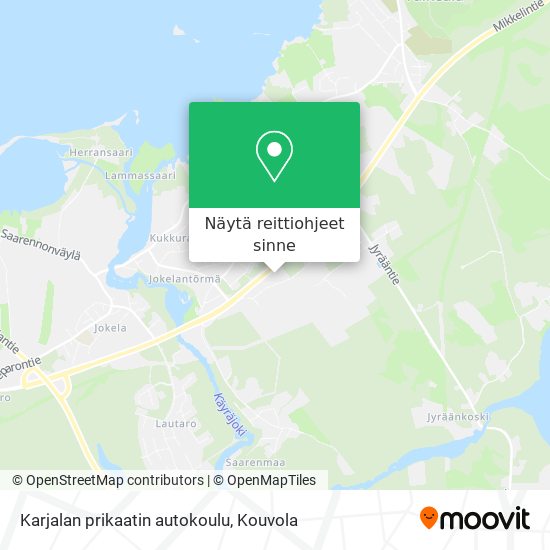 Karjalan prikaatin autokoulu kartta