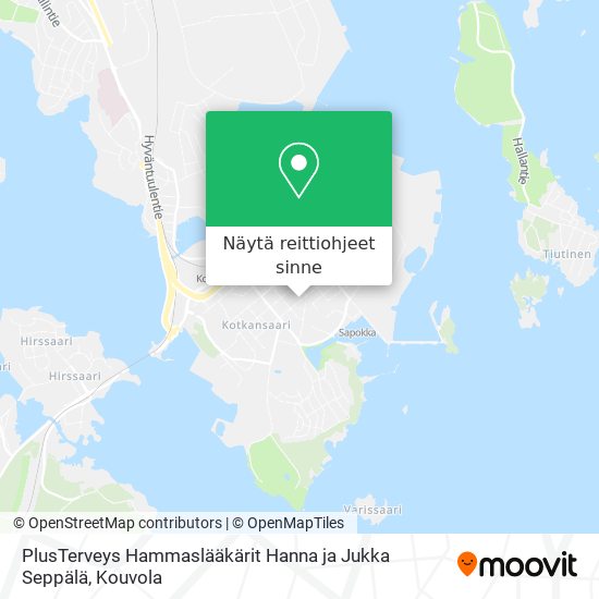 PlusTerveys Hammaslääkärit Hanna ja Jukka Seppälä kartta