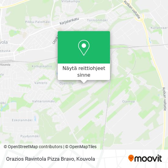 Orazios Ravintola Pizza Bravo kartta