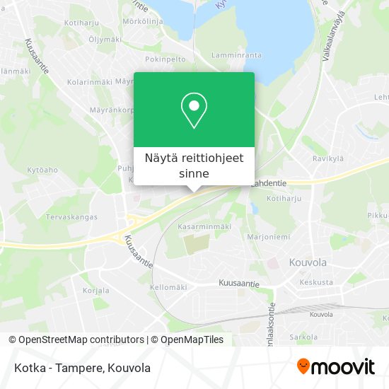 Kotka - Tampere kartta