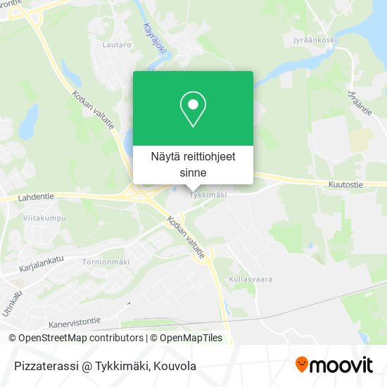 Pizzaterassi @ Tykkimäki kartta