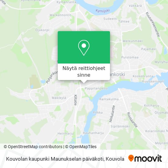 Kouvolan kaupunki Maunukselan päiväkoti kartta