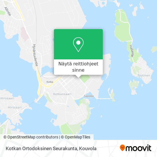 Kotkan Ortodoksinen Seurakunta kartta