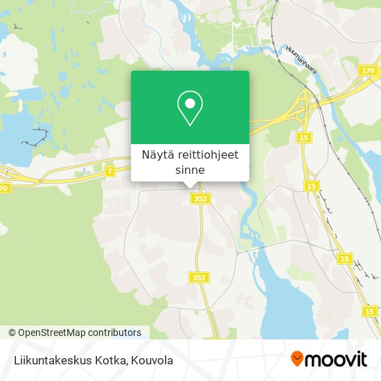 Liikuntakeskus Kotka kartta