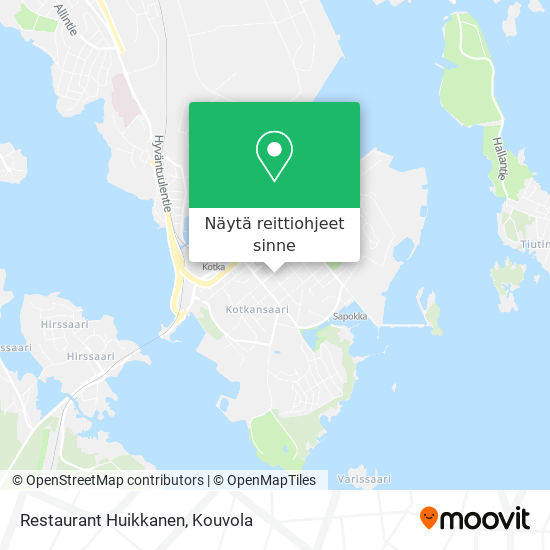Restaurant Huikkanen kartta