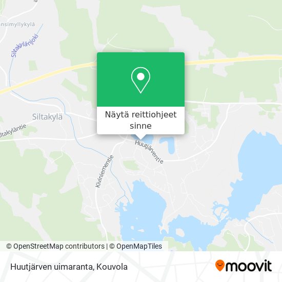 Huutjärven uimaranta kartta