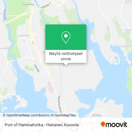 Port of HaminaKotka - Hietanen kartta