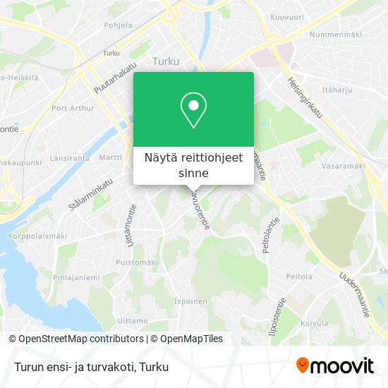 Turun ensi- ja turvakoti kartta