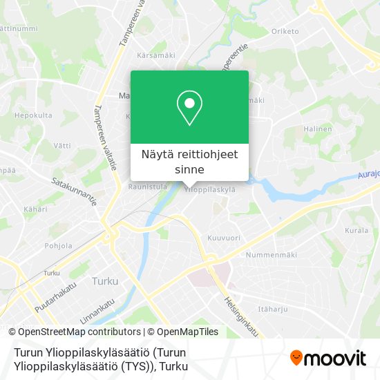 Turun Ylioppilaskyläsäätiö (Turun Ylioppilaskyläsäätiö (TYS)) kartta