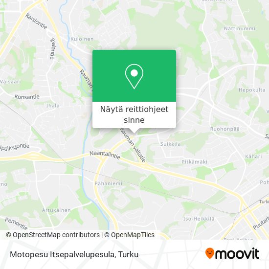 Motopesu Itsepalvelupesula kartta