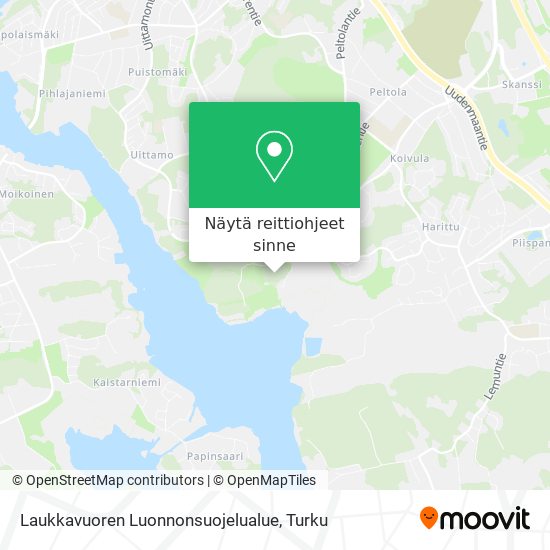 Laukkavuoren Luonnonsuojelualue kartta