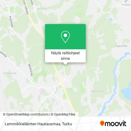 Lemmikkieläinten Hautausmaa kartta