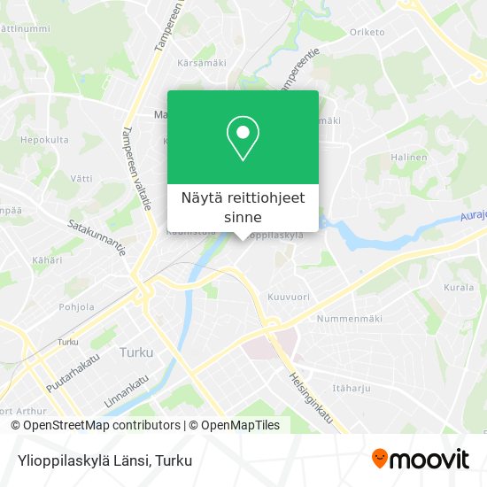 Ylioppilaskylä Länsi kartta