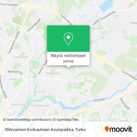 Riihivainion Kivikautinen Asuinpaikka kartta