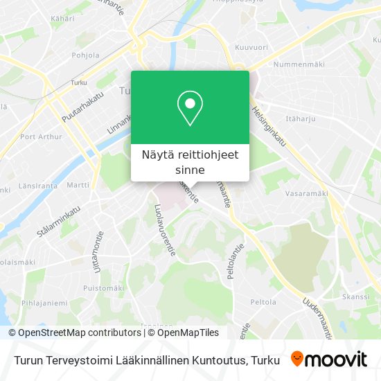 Turun Terveystoimi Lääkinnällinen Kuntoutus kartta