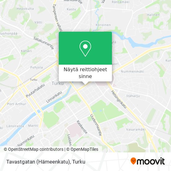 Tavastgatan (Hämeenkatu) kartta