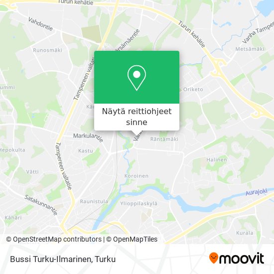 Bussi Turku-Ilmarinen kartta