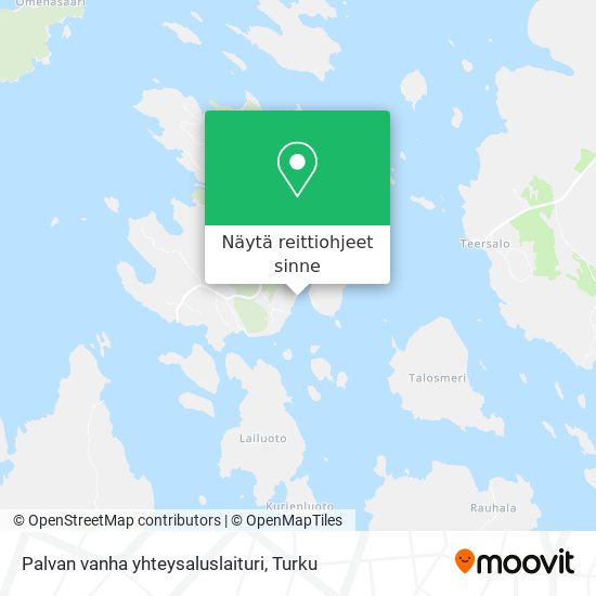 Palvan vanha yhteysaluslaituri kartta