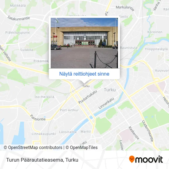 Turun Päärautatieasema kartta
