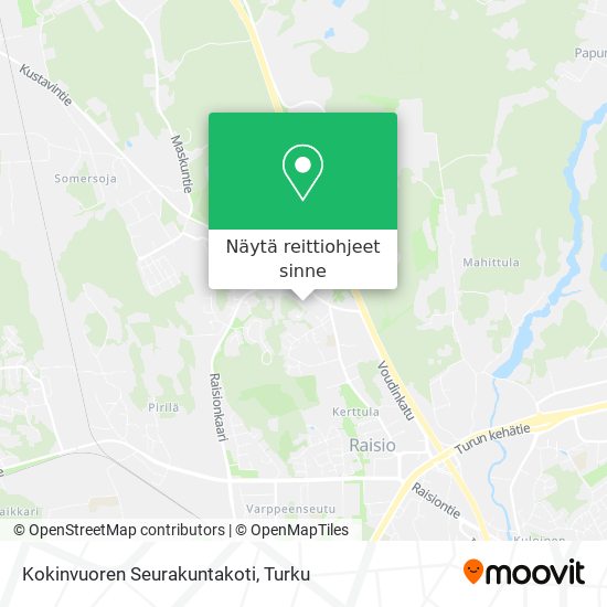 Kokinvuoren Seurakuntakoti kartta