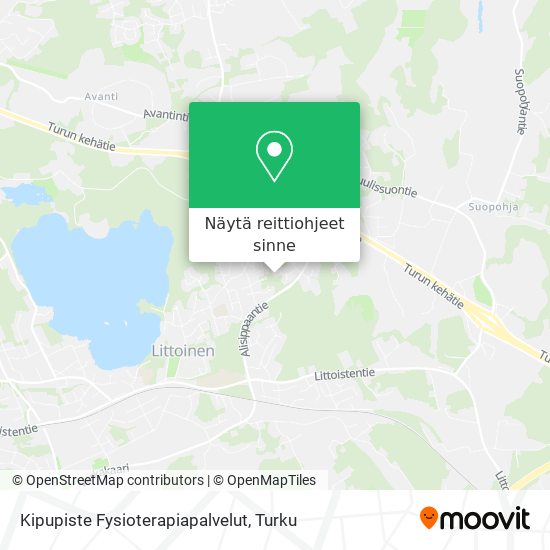 Kipupiste Fysioterapiapalvelut kartta