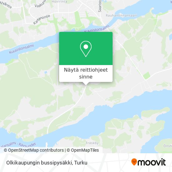 Olkikaupungin bussipysäkki kartta