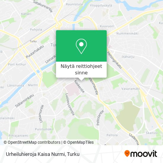 Urheiluhieroja Kaisa Nurmi kartta