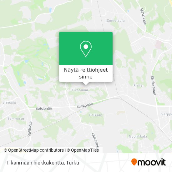 Tikanmaan hiekkakenttä kartta