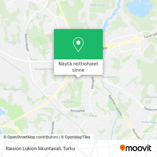 Raision Lukion liikuntasali kartta