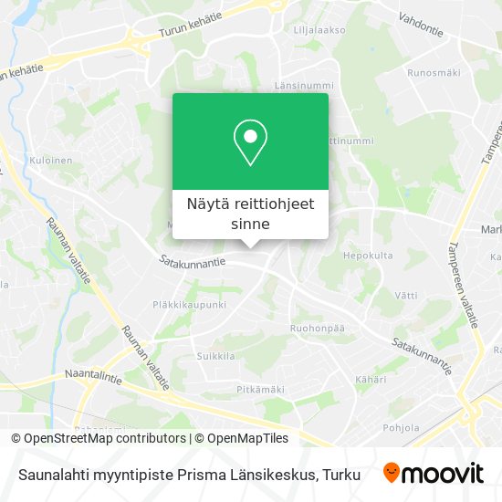 Saunalahti myyntipiste Prisma Länsikeskus kartta