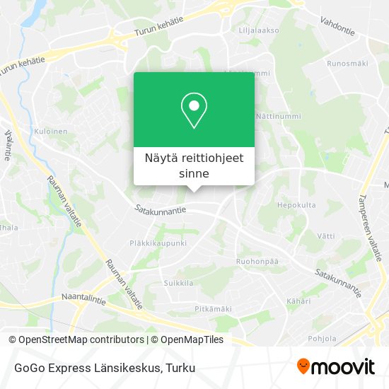 GoGo Express Länsikeskus kartta