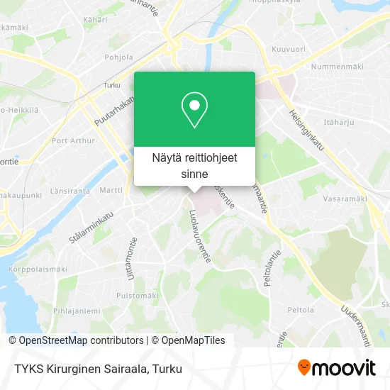 TYKS Kirurginen Sairaala kartta