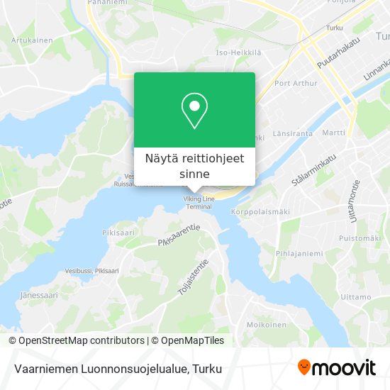 Vaarniemen Luonnonsuojelualue kartta