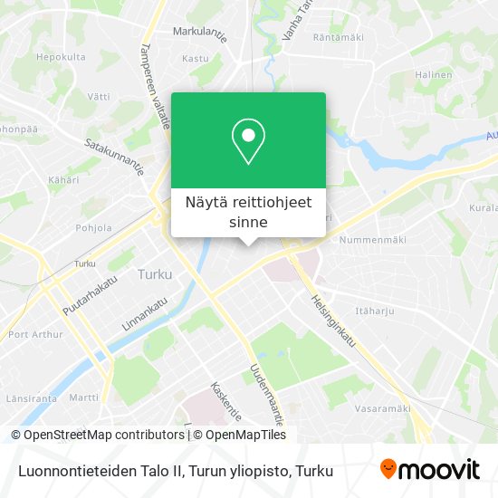 Luonnontieteiden Talo II, Turun yliopisto kartta