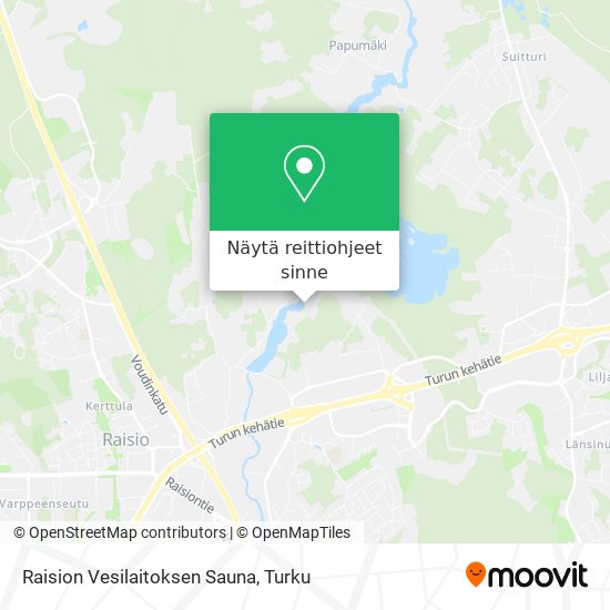 Raision Vesilaitoksen Sauna kartta