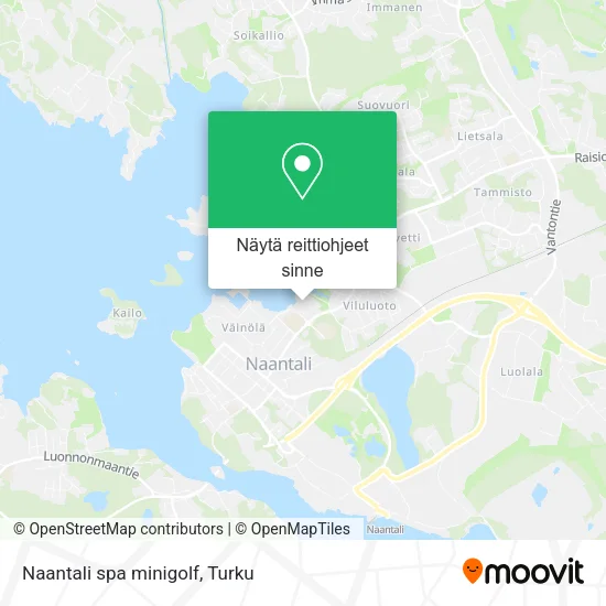 Naantali spa minigolf kartta