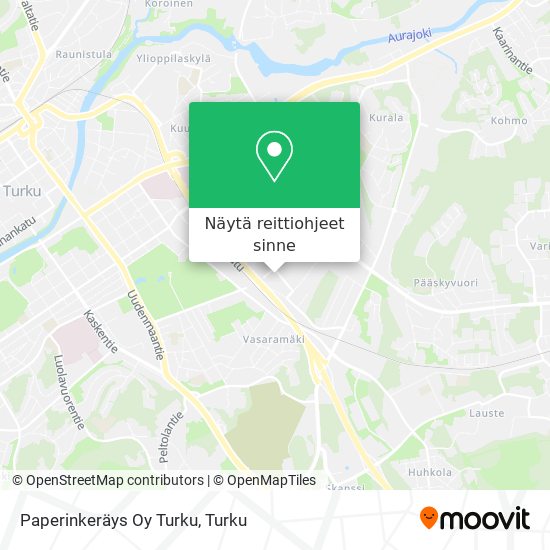 Paperinkeräys Oy Turku kartta