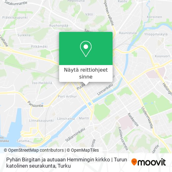 Pyhän Birgitan ja autuaan Hemmingin kirkko | Turun katolinen seurakunta kartta