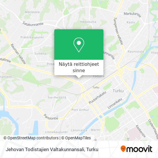 Jehovan Todistajien Valtakunnansali kartta