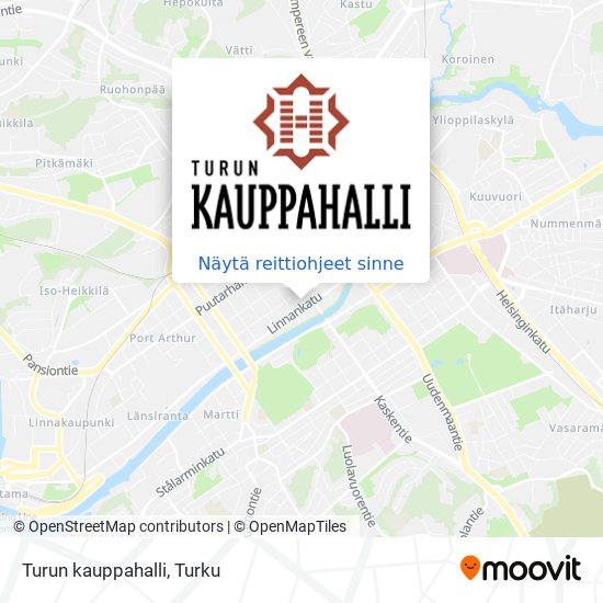 Turun kauppahalli kartta