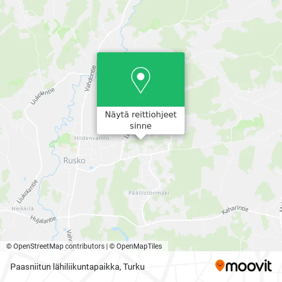 Paasniitun lähiliikuntapaikka kartta