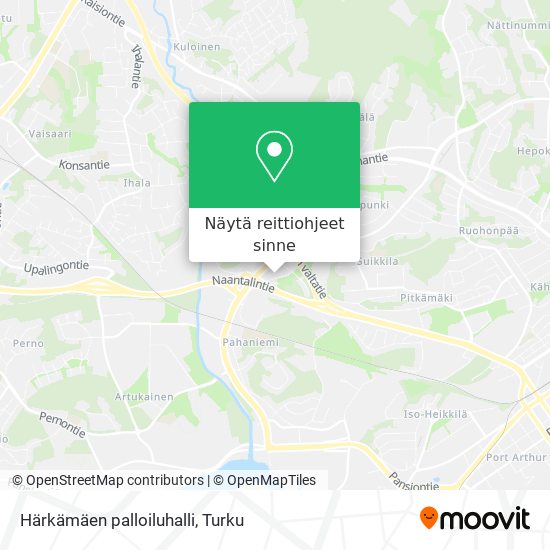 Härkämäen palloiluhalli kartta