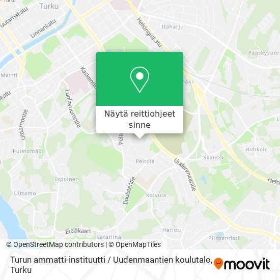 Turun ammatti-instituutti / Uudenmaantien koulutalo kartta