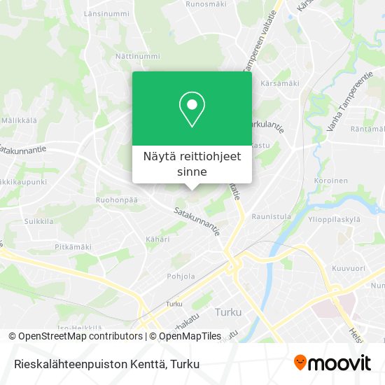 Rieskalähteenpuiston Kenttä kartta