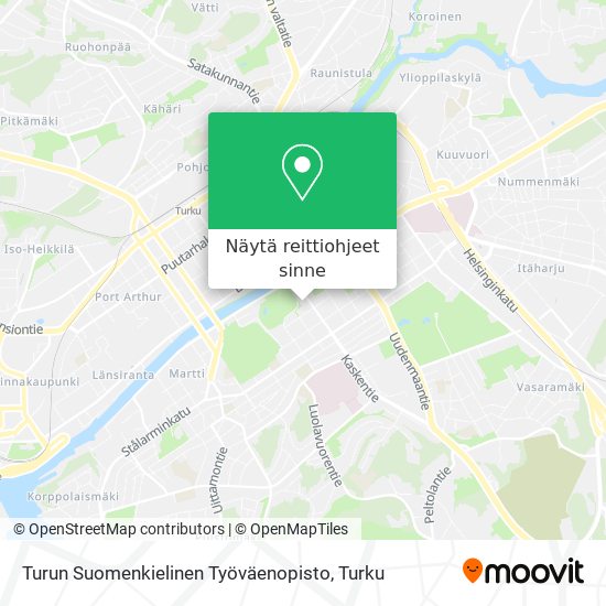 Turun Suomenkielinen Työväenopisto kartta